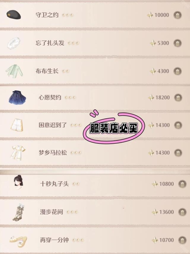 无限暖暖服装店