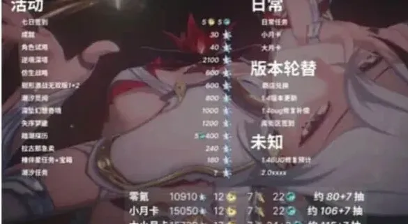 鸣潮1.4版本星声数量统计流程