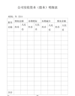 实收资本