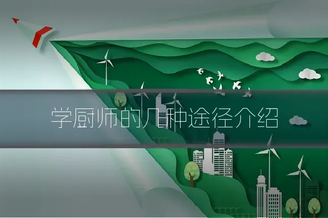 学厨师的几种途径介绍