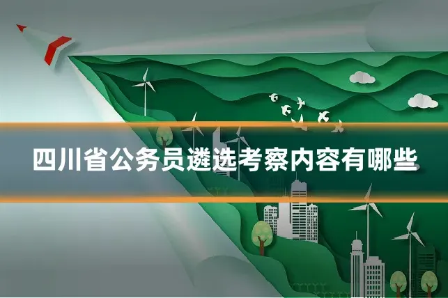 四川省公务员遴选考察内容有哪些