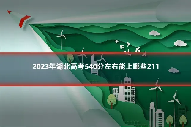 2023年湖北高考540分左右能上哪些211