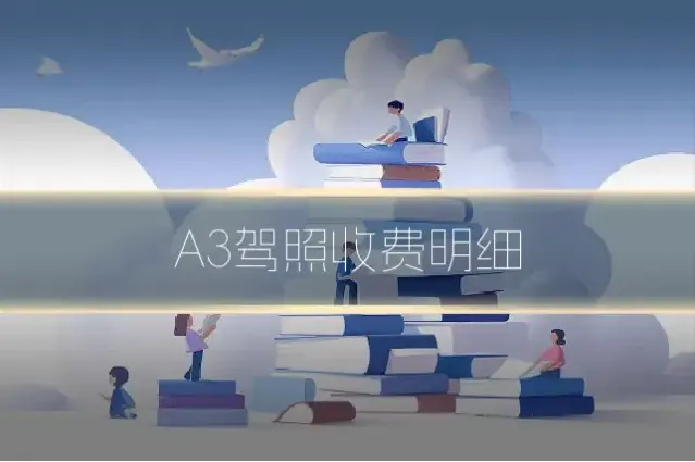 A3驾照收费明细