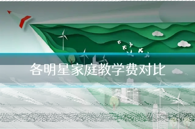 各明星家庭教学费对比