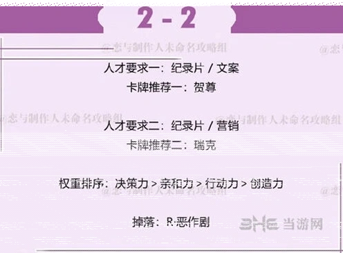《恋与制作人》许墨拍摄副本2-2技巧