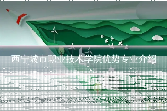 西宁城市职业技术学院优势专业介绍