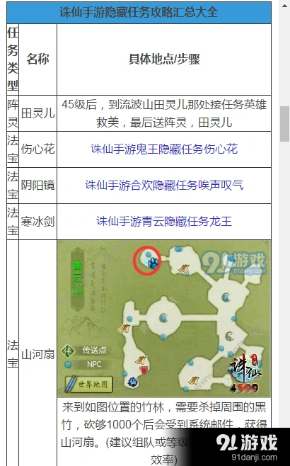 诛仙手游隐藏任务最全攻略