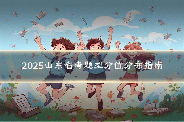 2025山东省考题型分值分布指南