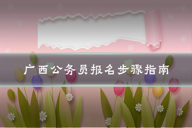 广西公务员报名步骤指南