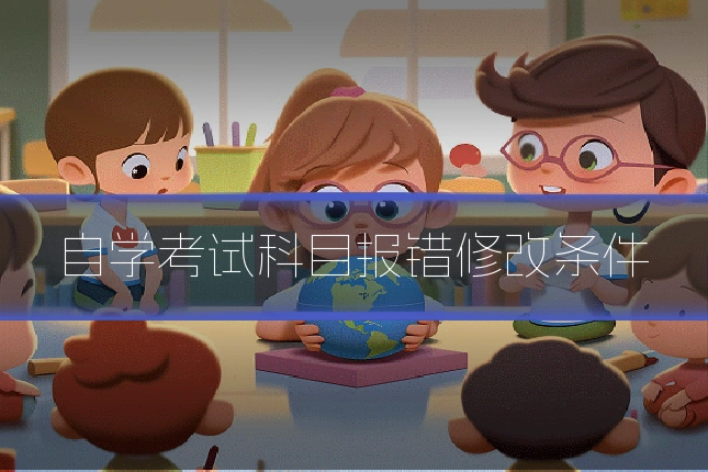 自学考试科目报错修改条件