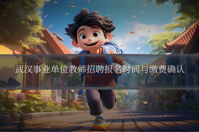 武汉事业单位教师招聘报名时间与缴费确认