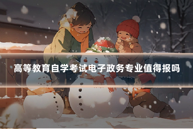 高等教育自学考试电子政务专业值得报吗