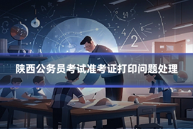陕西公务员考试准考证打印问题处理