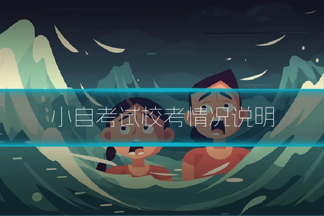 小自考试校考情况说明