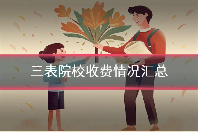 三表院校收费情况汇总