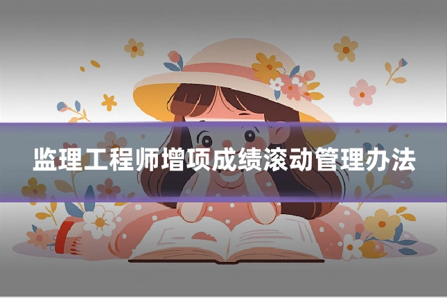 监理工程师增项成绩滚动管理办法