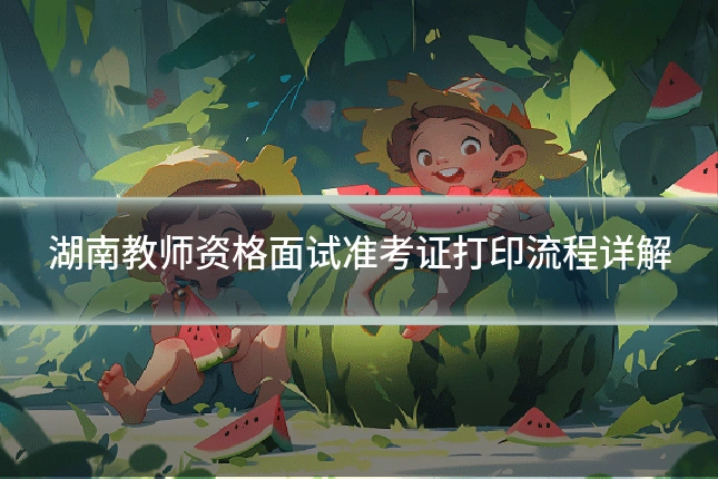 湖南教师资格面试准考证打印流程详解