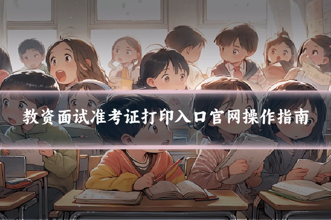 教资面试准考证打印入口官网操作指南