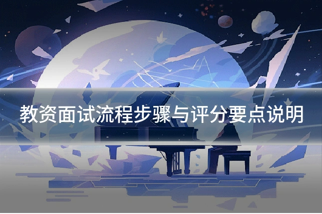 教资面试流程步骤与评分要点说明