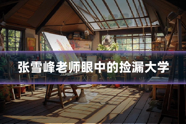 张雪峰老师眼中的捡漏大学