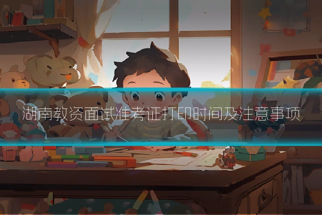 湖南教资面试准考证打印时间及注意事项