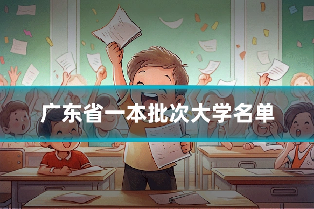 广东省一本批次大学名单