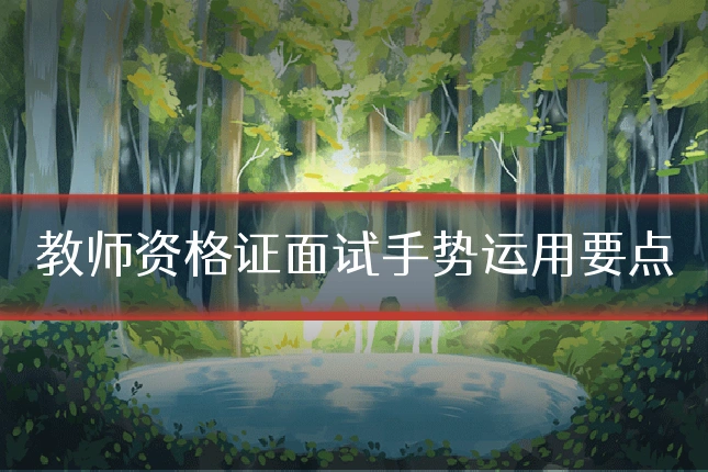 教师资格证面试手势运用要点