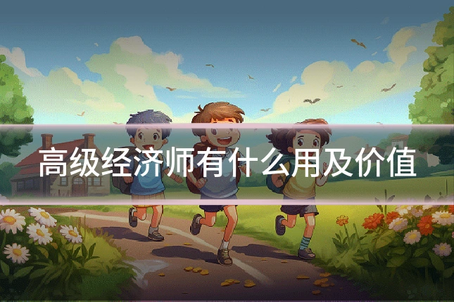 高级经济师有什么用及价值