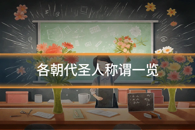 各朝代圣人称谓一览