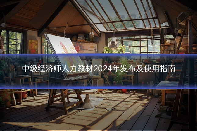 中级经济师人力教材2024年发布及使用指南