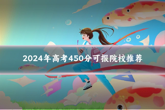 2024年高考450分可报院校推荐