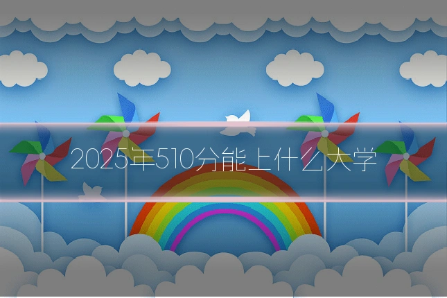 2025年510分能上什么大学