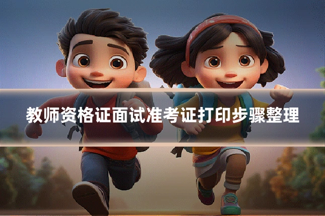 教师资格证面试准考证打印步骤整理