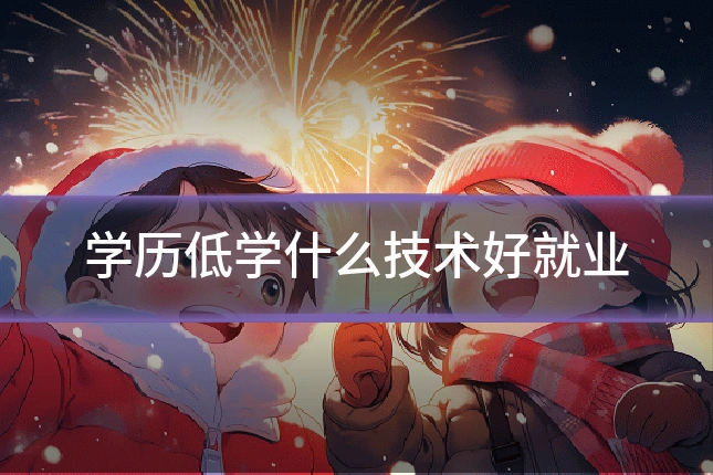 学历低学什么技术好就业