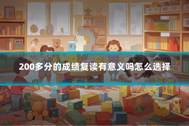 200多分的成绩复读有意义吗怎么选择