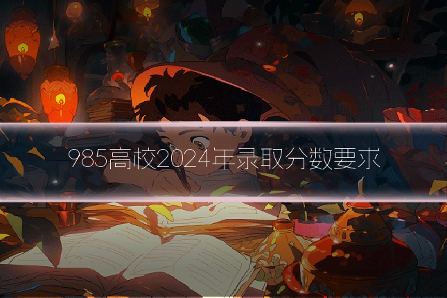 985高校2024年录取分数要求