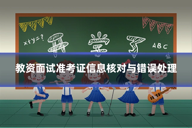 教资面试准考证信息核对与错误处理