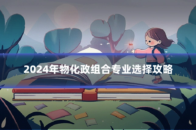 2024年物化政组合专业选择攻略