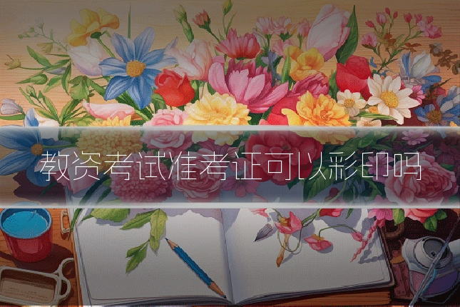 教资考试准考证可以彩印吗