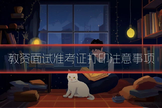 教资面试准考证打印注意事项