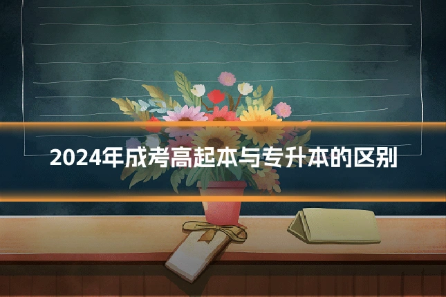 2024年成考高起本与专升本的区别