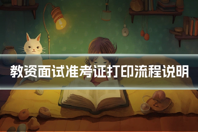 教资面试准考证打印流程说明