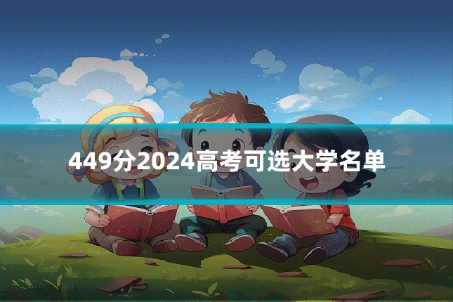 449分2024高考可选大学名单