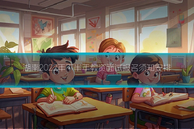 湖南2022年下半年教资面试报名须知安排