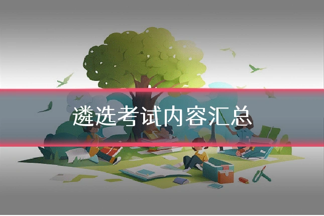 遴选考试内容汇总