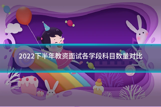 2022下半年教资面试各学段科目数量对比