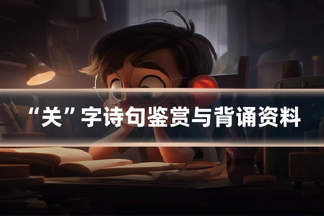 “关”字诗句鉴赏与背诵资料