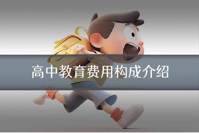高中教育费用构成介绍
