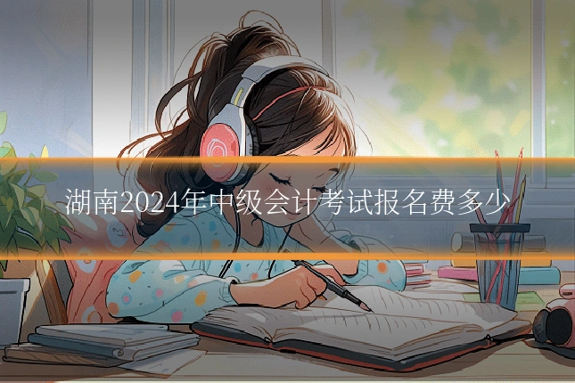 湖南2024年中级会计考试报名费多少