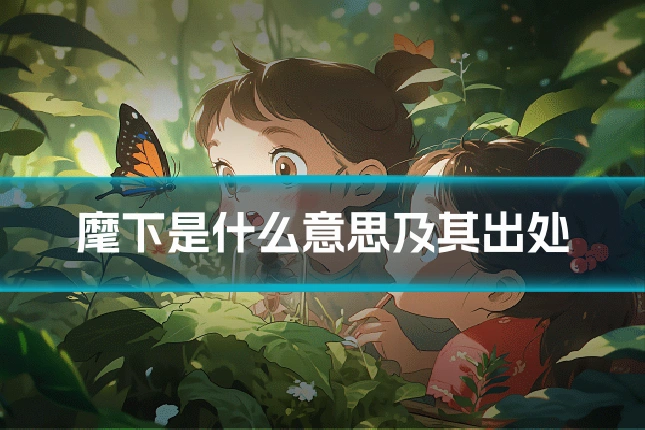 麾下是什么意思及其出处